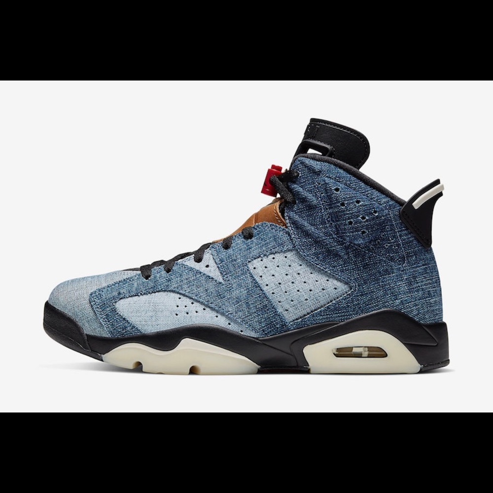 Air Jordan 6 Black Washed Denim